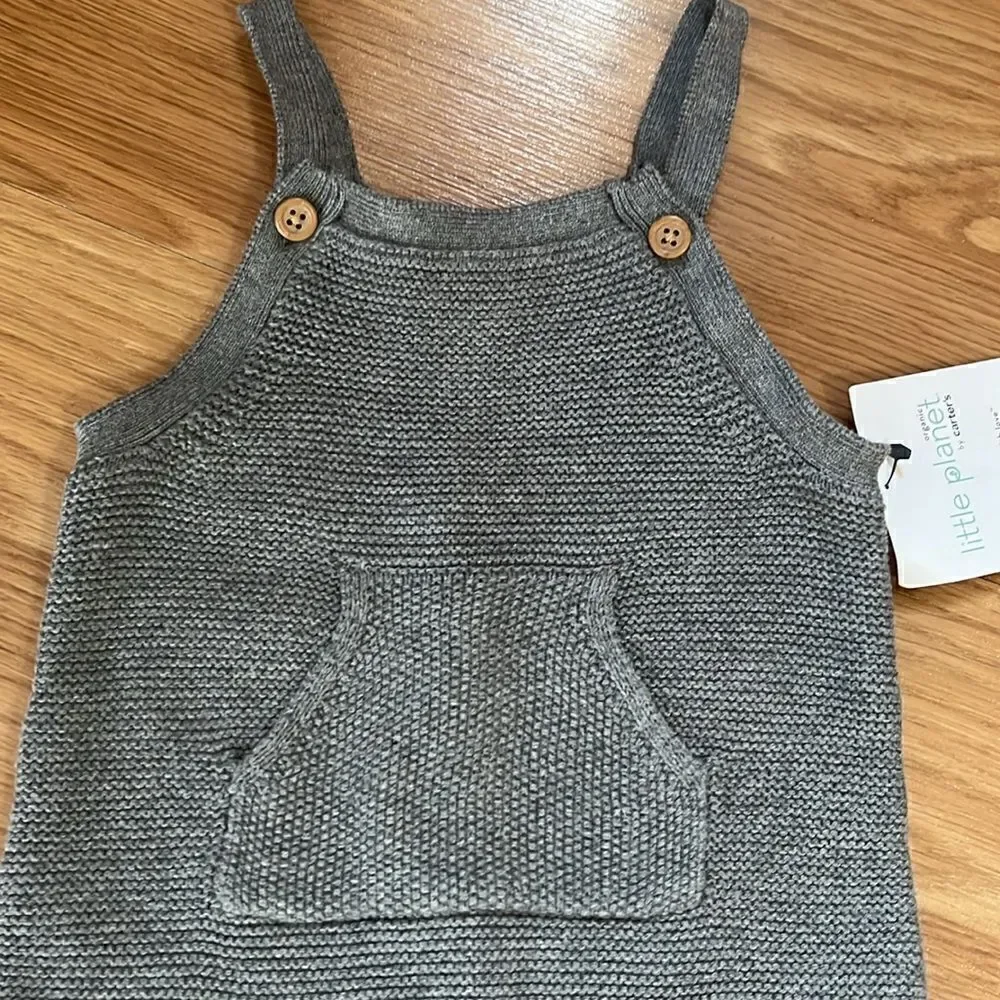 Little Planet by Carters Organic Sweater Knit Overalls